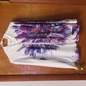 CHRISTOPHER AND BANKS ZIP UP HOODIE RETRO TIE DYE